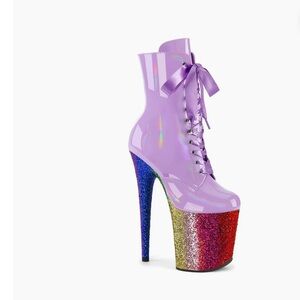 🆕 Lavender Flamingo-1020 HG 8 inch Pleaser Heel Boots